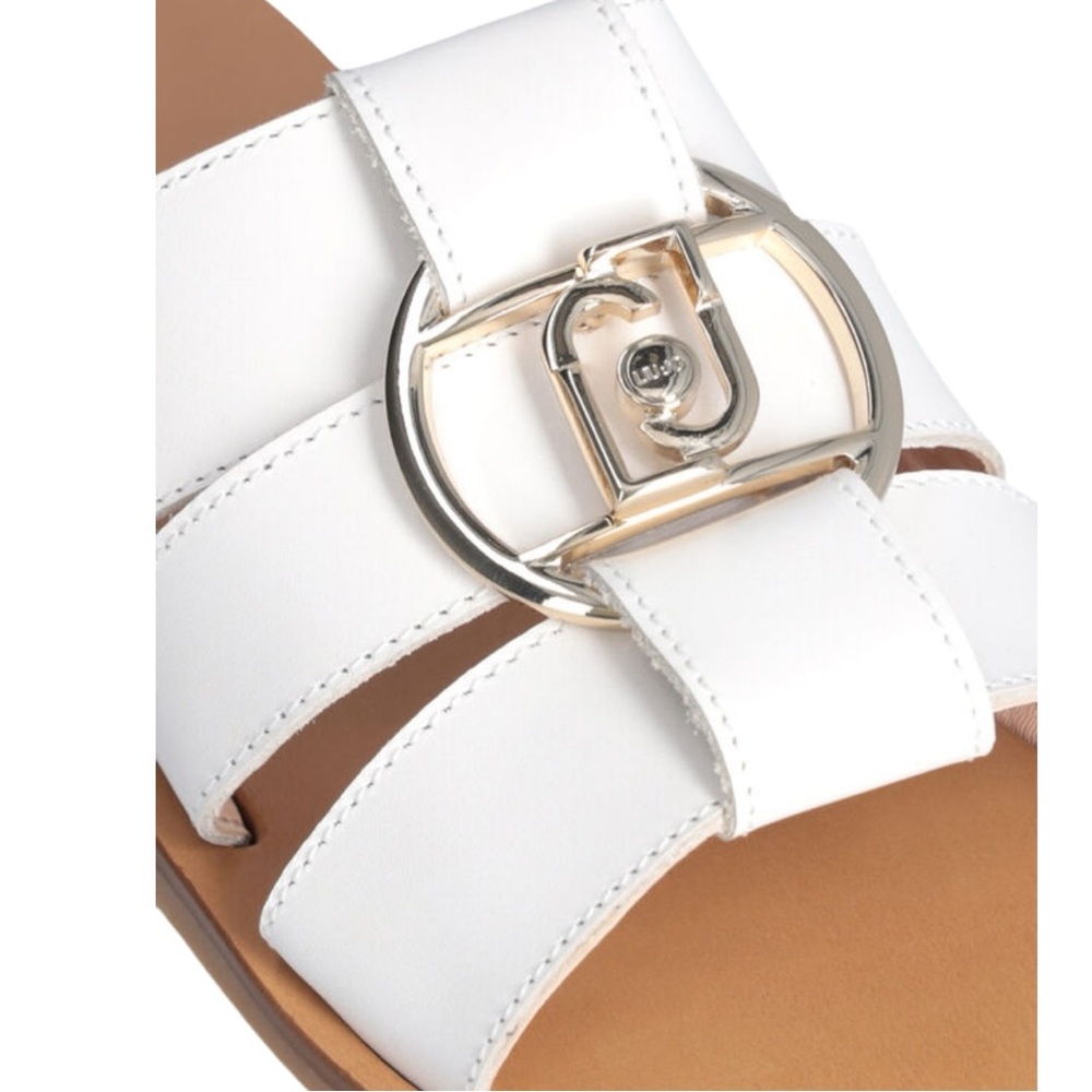 Liu Jo White Flat sandals with logo NOWB - Picture 5 of 6